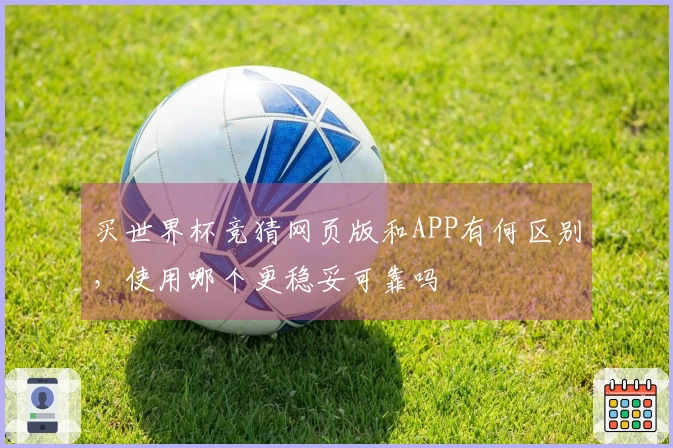 买世界杯竞猜网页版和APP有何区别，使用哪个更稳妥可靠吗